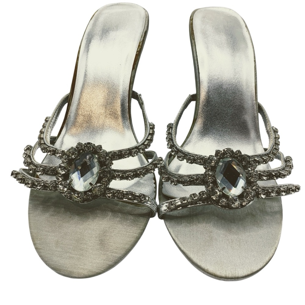 New! Elegant Silver Rhinestones Women's Sandals